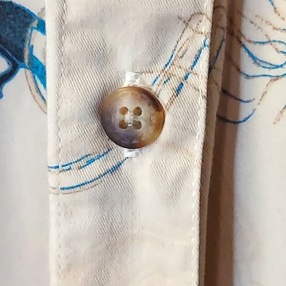 Wrangler Horse Patterned Light Beige Cotton Button Up Shirt - Picture 5 of 9